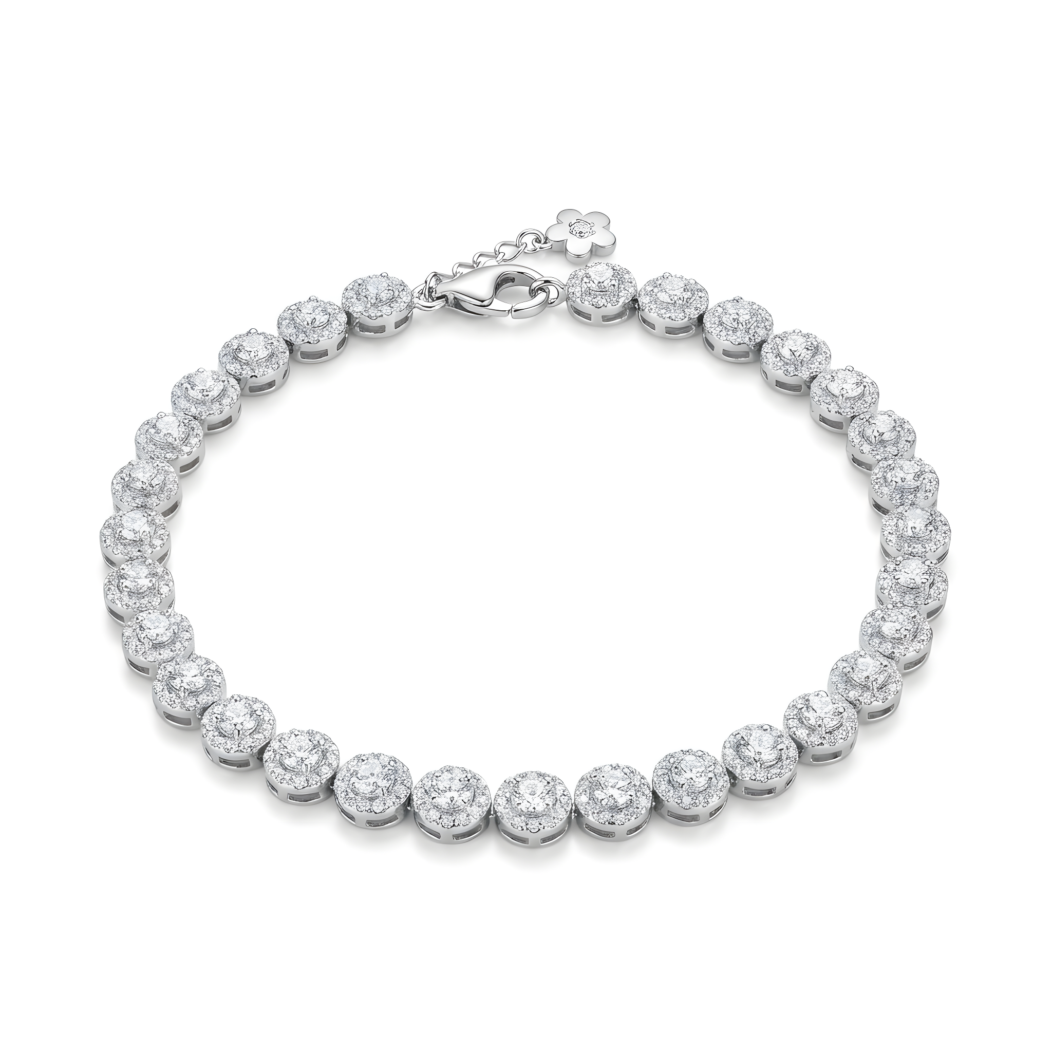 GAIA bracciale tennis argento con brillanti Luce