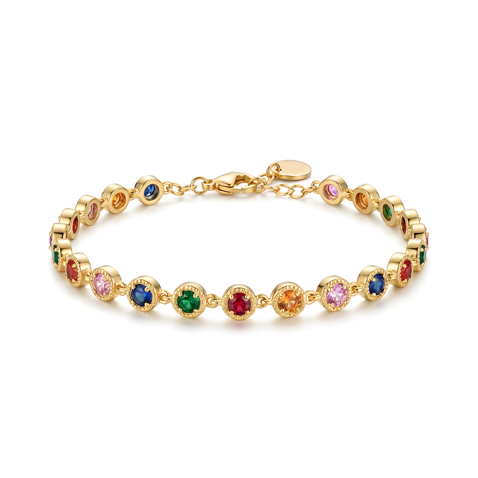 GAIA bracciale oro con pietre colorate Primavera
