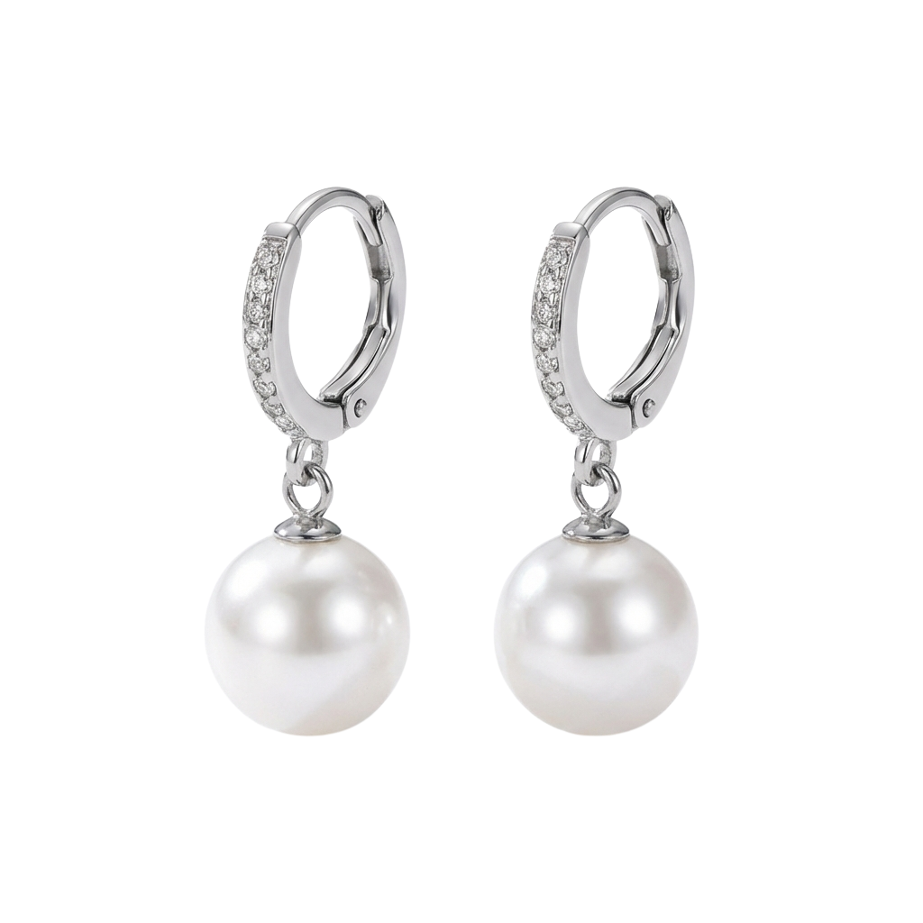 Orecchini a cerchio con perla Raffinatezza