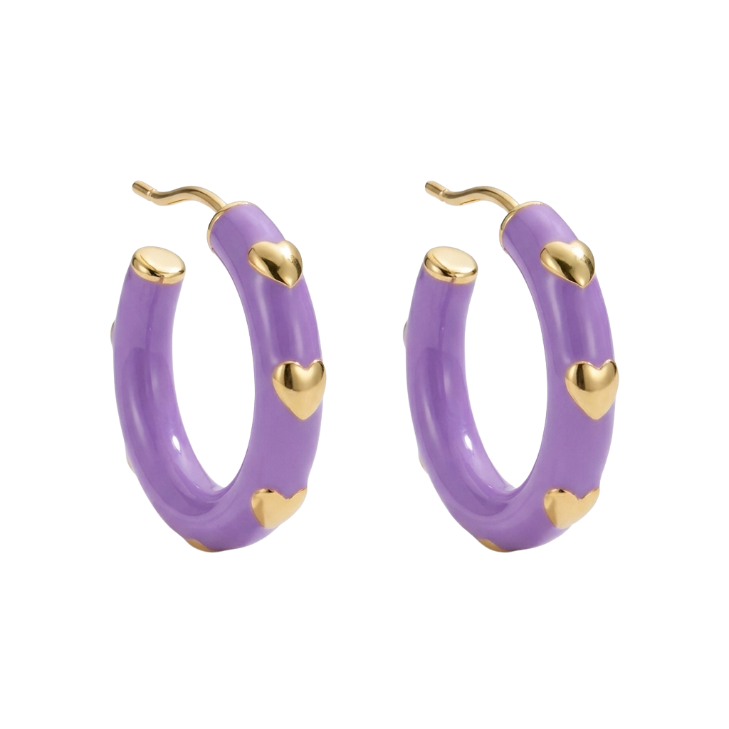 Orecchini dorato lilla Dolcezza