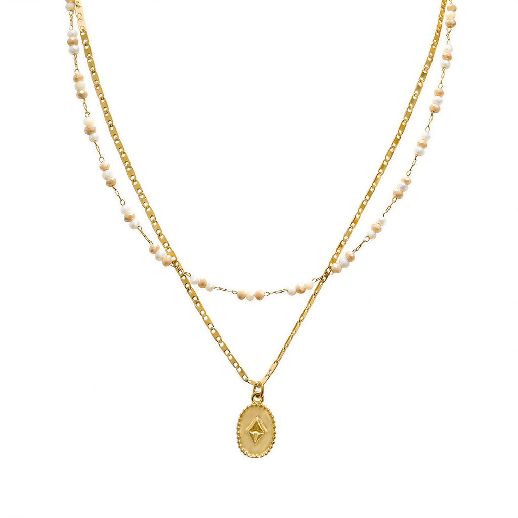 Collana perline e pendente