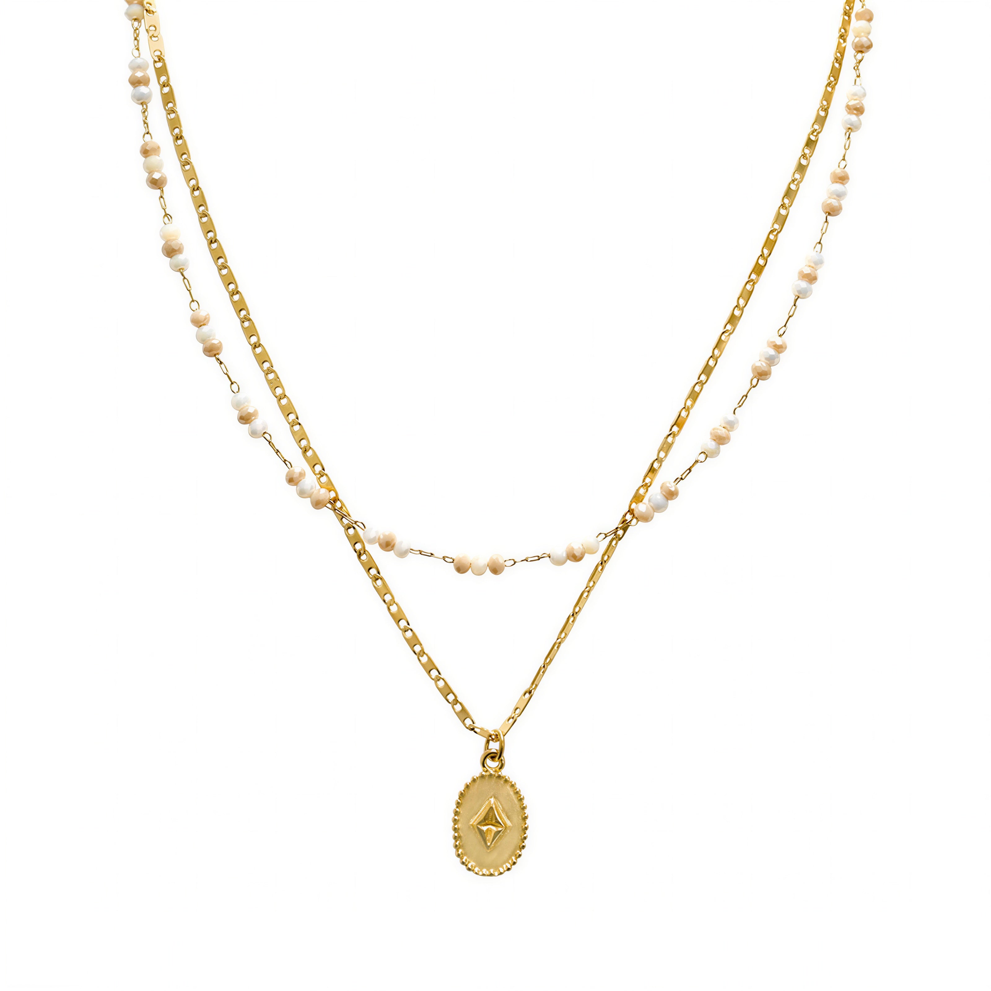 Collana perline e pendente