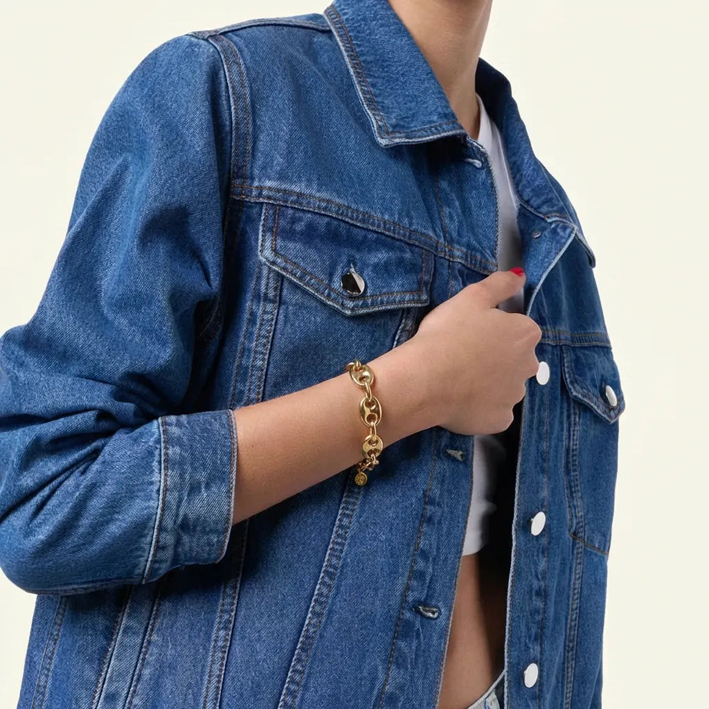 Bracciale dorato catena Unione