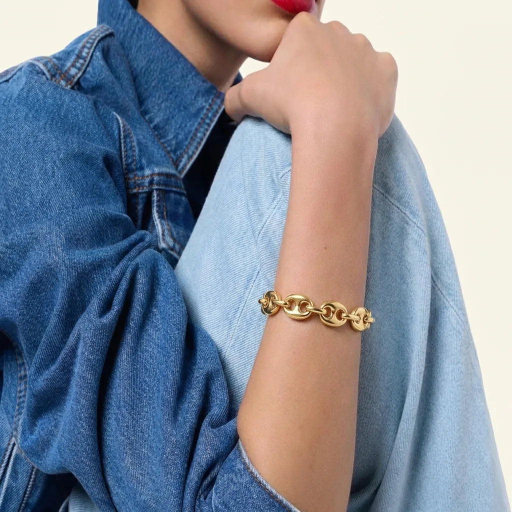 Bracciale dorato catena Unione