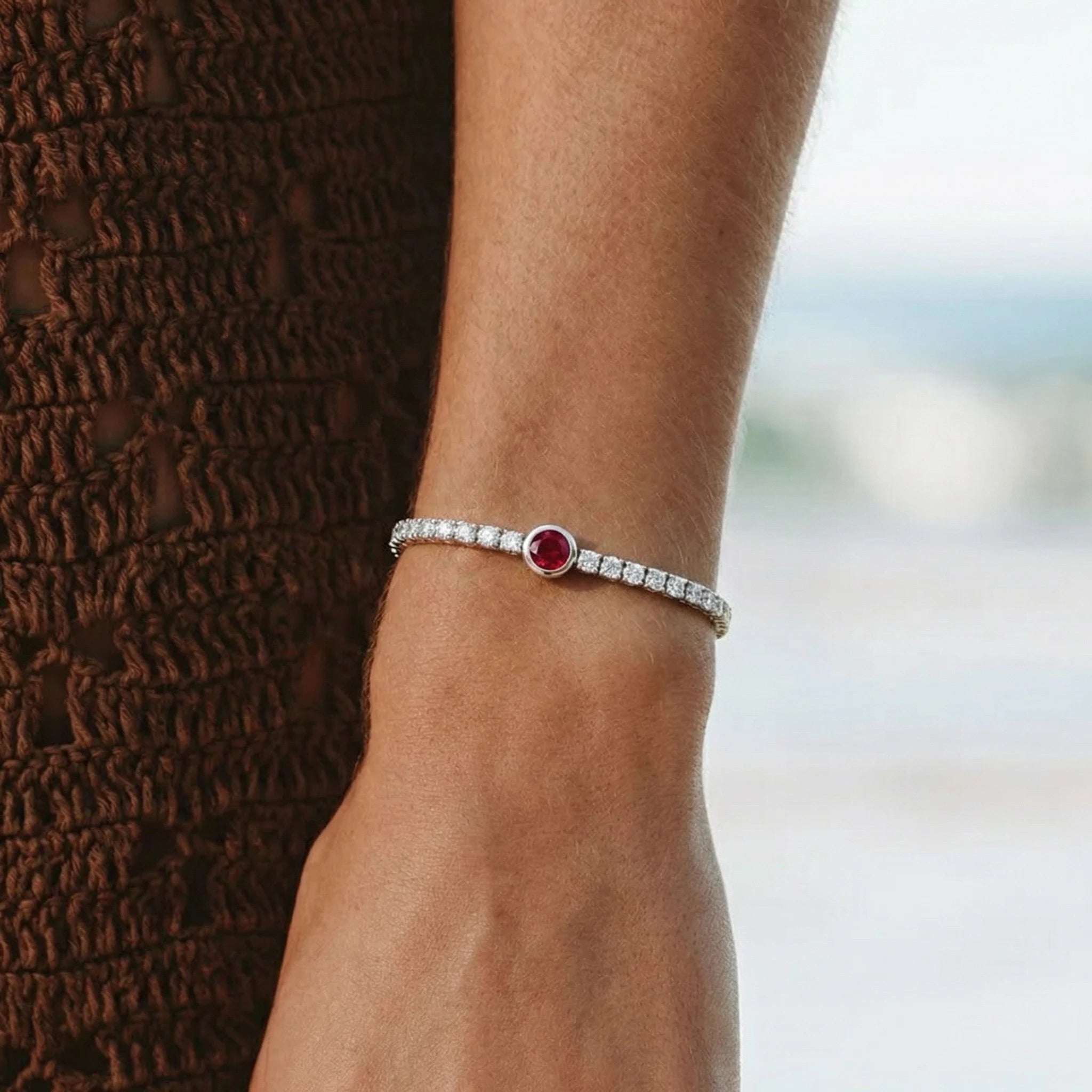 Bracciale tennis con pietra Passione