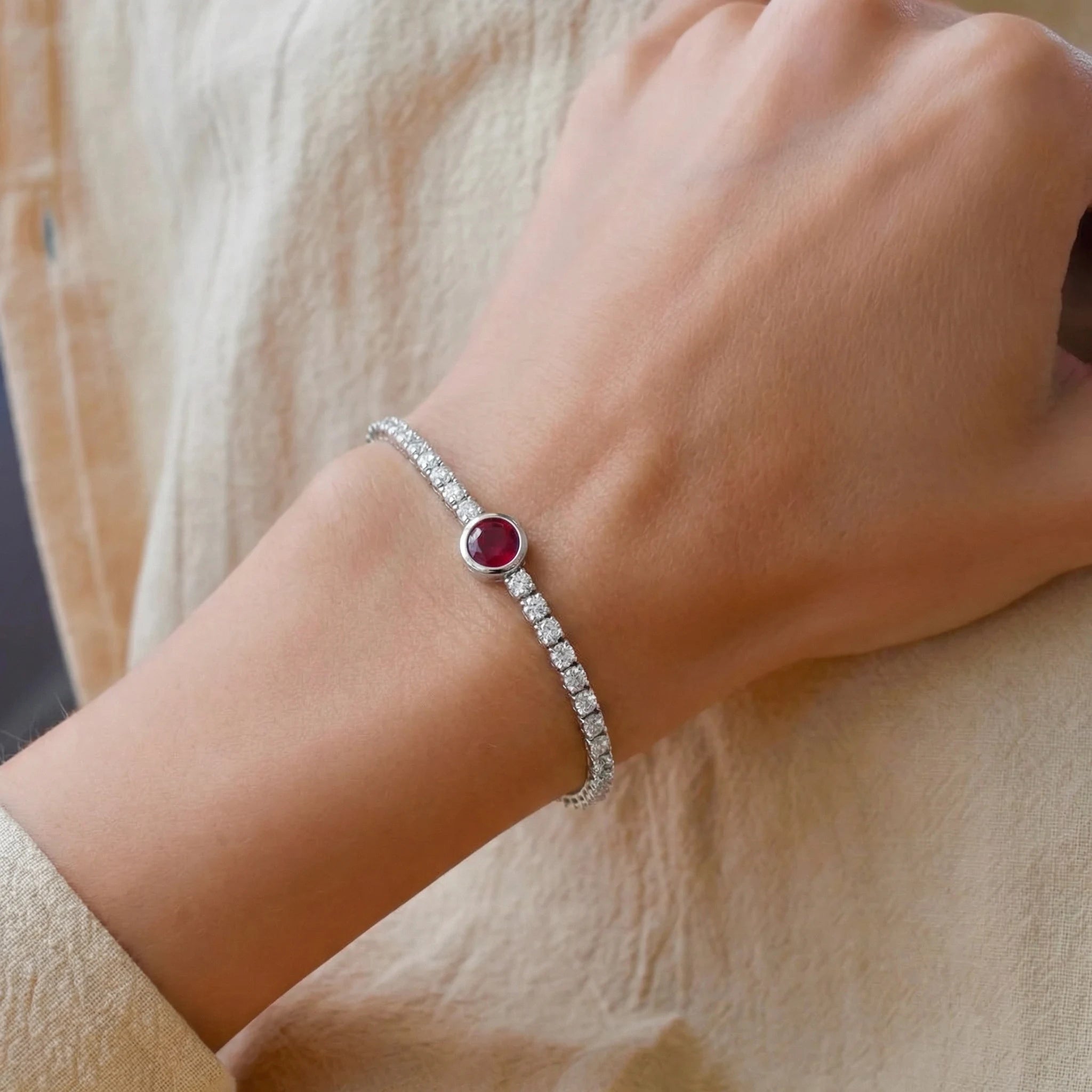 Bracciale tennis con pietra Passione