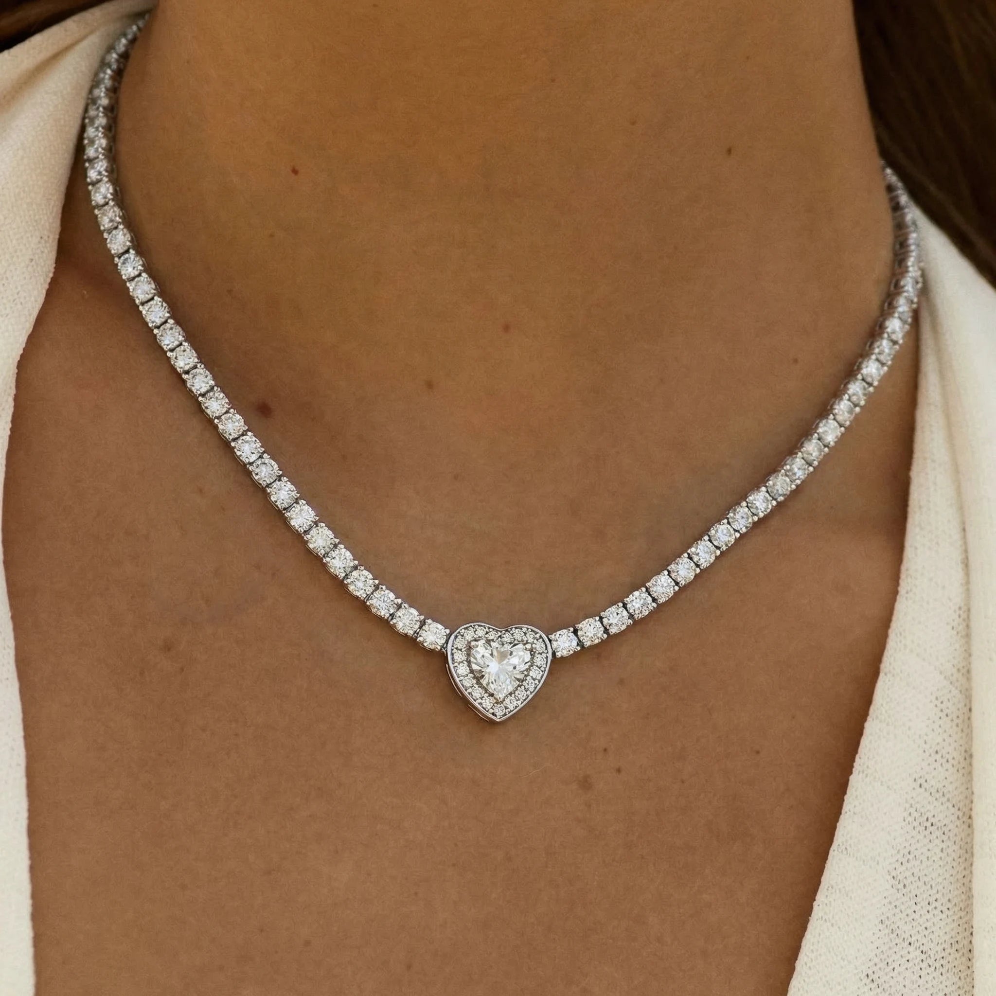 Collana con brillanti Cuore