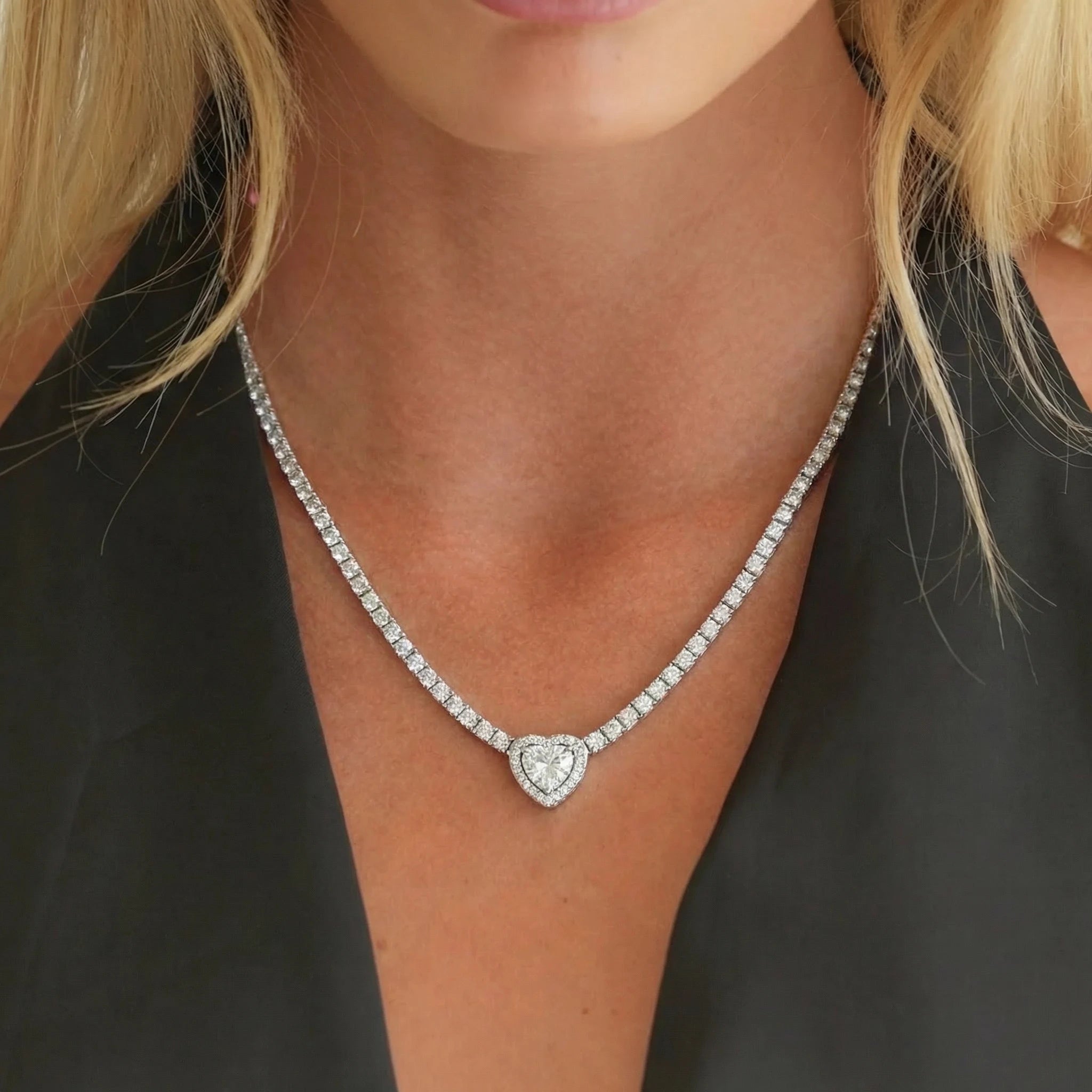 Collana con brillanti Cuore