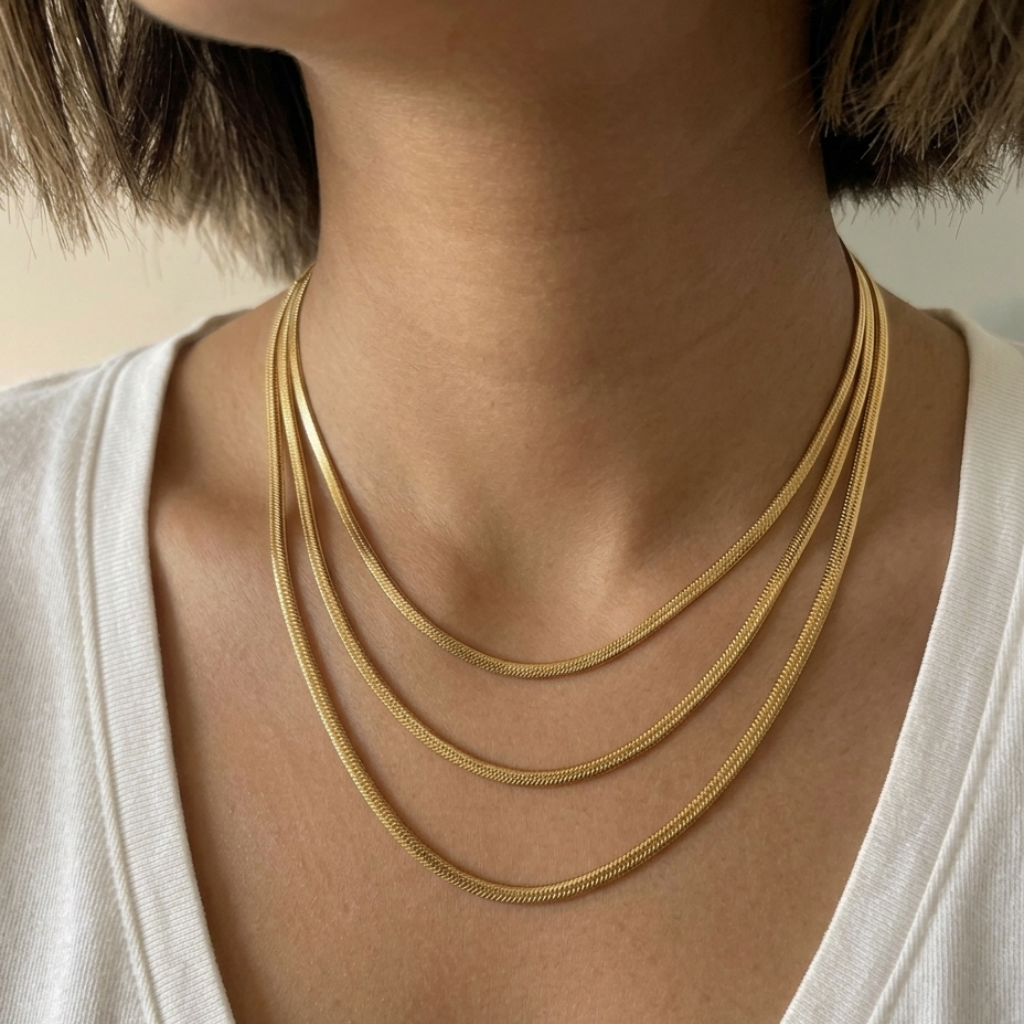 Collana tripla snake